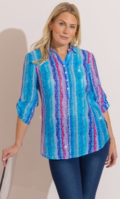 Anna Rose Embellished Printed Top