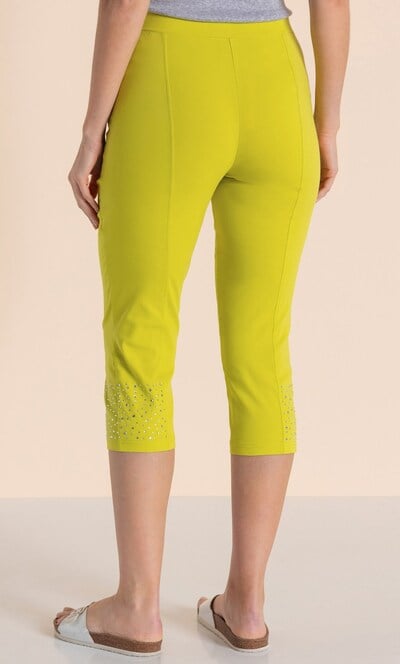 Embellished Pull On Capri Pants