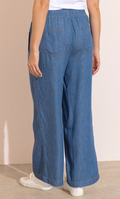 Wide Leg Pull On Trousers