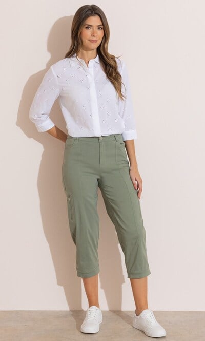 Cropped Cargo Trousers