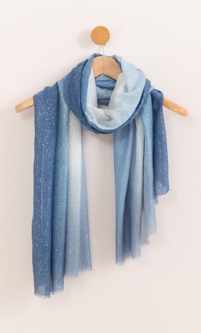 Lightweight Ombre Speckled Shimmer Scarf