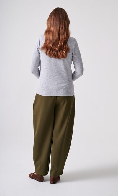 Anna Rose Spot Foil Print Cowl Neck Jumper