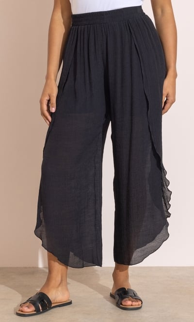 Wide Leg Wrap Over Trousers