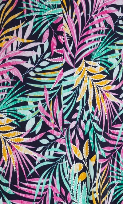 Anna Rose Textured Leaf Print Dress
