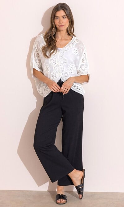 Floral Crochet Embroidered Cover Up