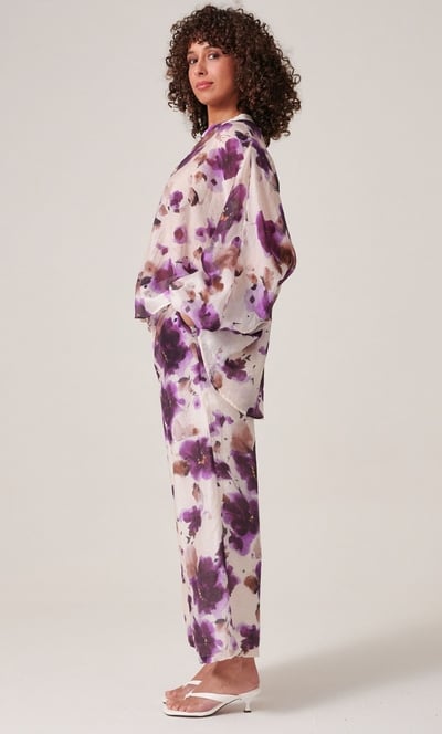 Floral Printed Straight Leg Trousers