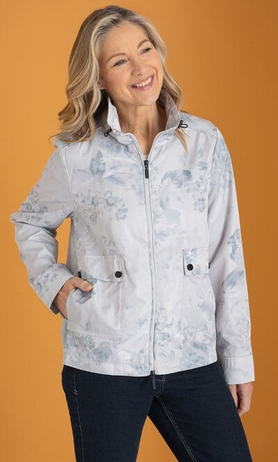 Anna Rose Floral Print Lightweight Jacket