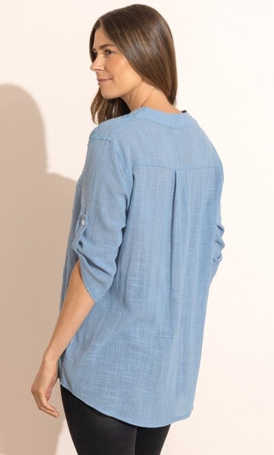 Floral Embroidered Cotton Tunic Top