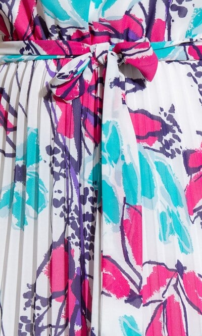 Bouquet Printed Midi Dress