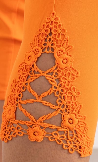 Lace Trim Pull On Pedal Pushers