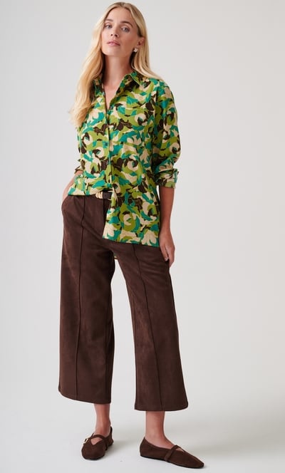Floral Printed High Low Overshirt
