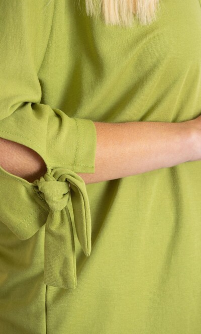 Tie Cuff Stretch Top