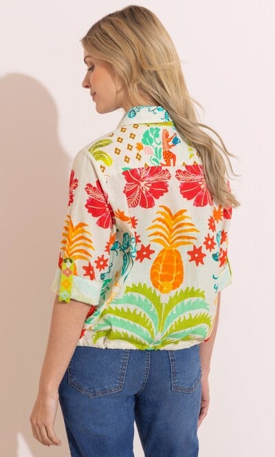 Tropical Printed Cotton Shirt