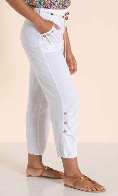 Linen Blend Relaxed Fit Trousers