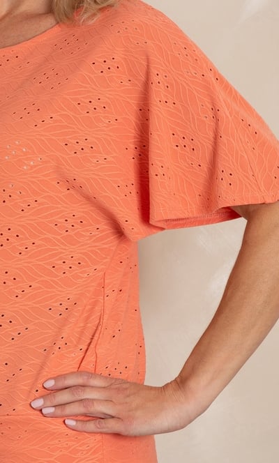 Textured Short Sleeve Jersey Top
