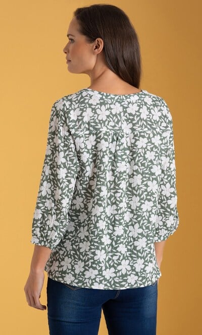 Floral Printed Cotton Blouse