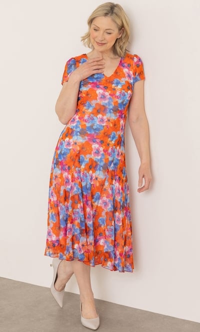 Anna Rose Garden Print Midi Dress