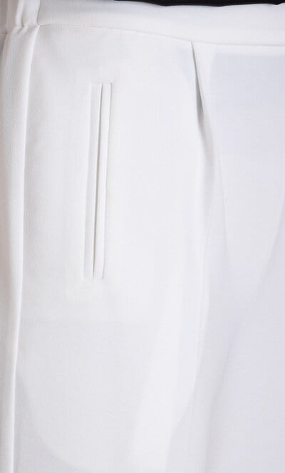 Pull On Slim Leg Crepe Trousers