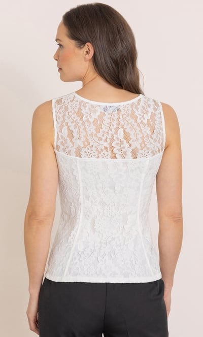Embellished Lace Peplum Top