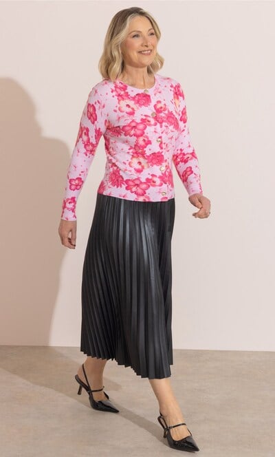 Anna Rose Floral Print Knitted cardigan