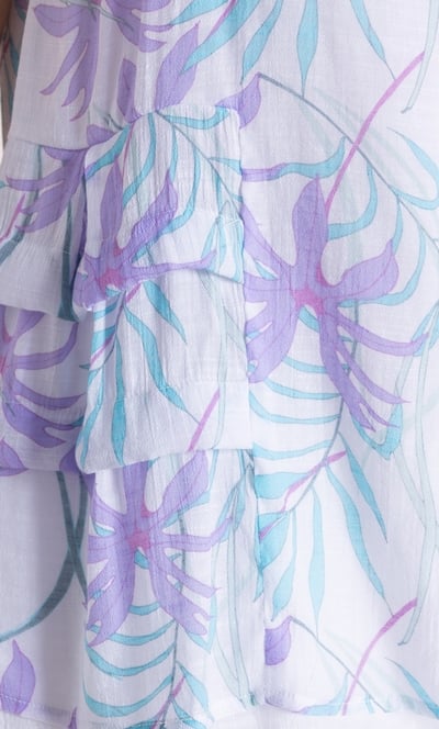 Sleeveless Printed Layered Top