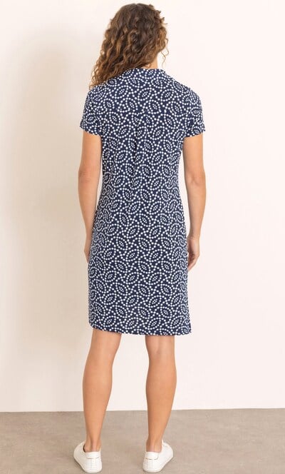 Anna Rose Textured Spotty Polo Dress