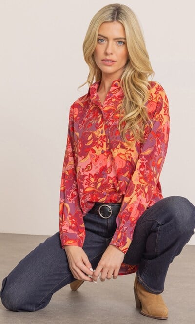 Paisley Printed Long Sleeve Shirt