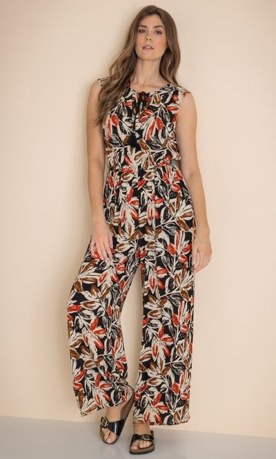 Printed Sleeveless Jumpsuit