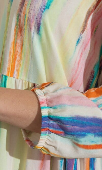 Painted Stripe Loose Fit Dress