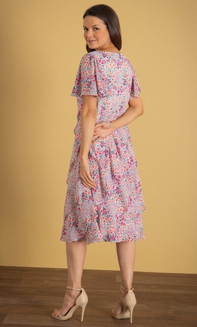 Garden Printed Tiered Dress