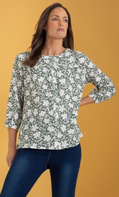 Floral Printed Cotton Blouse