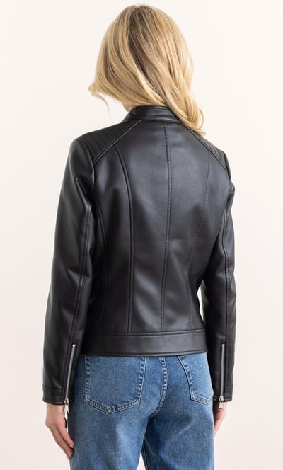 Faux Leather Biker Jacket