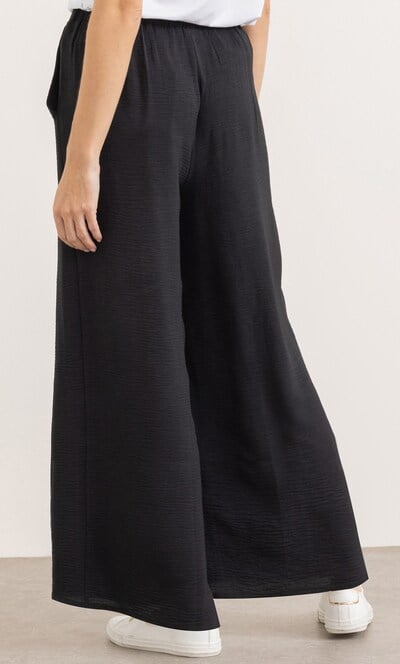 Textured Wide Leg Trousers