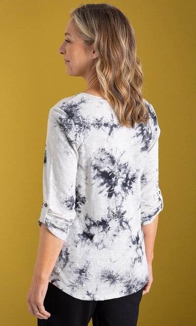 Anna Rose Tie Dye Textured Top