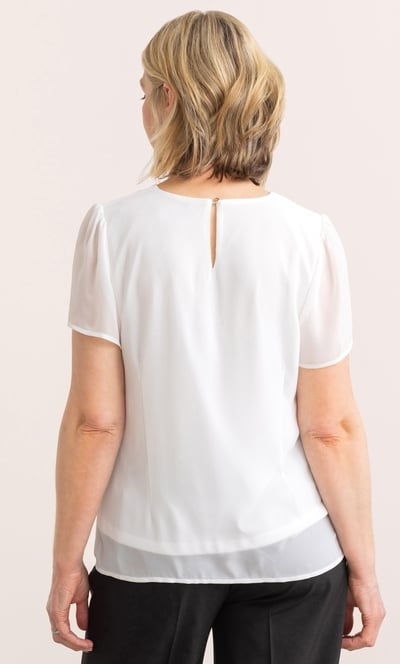 Anna Rose Embellished Placement Print Top