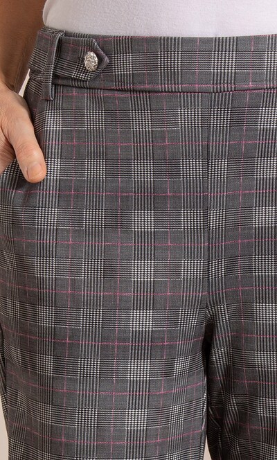 Anna Rose Checked Slim Leg Trousers