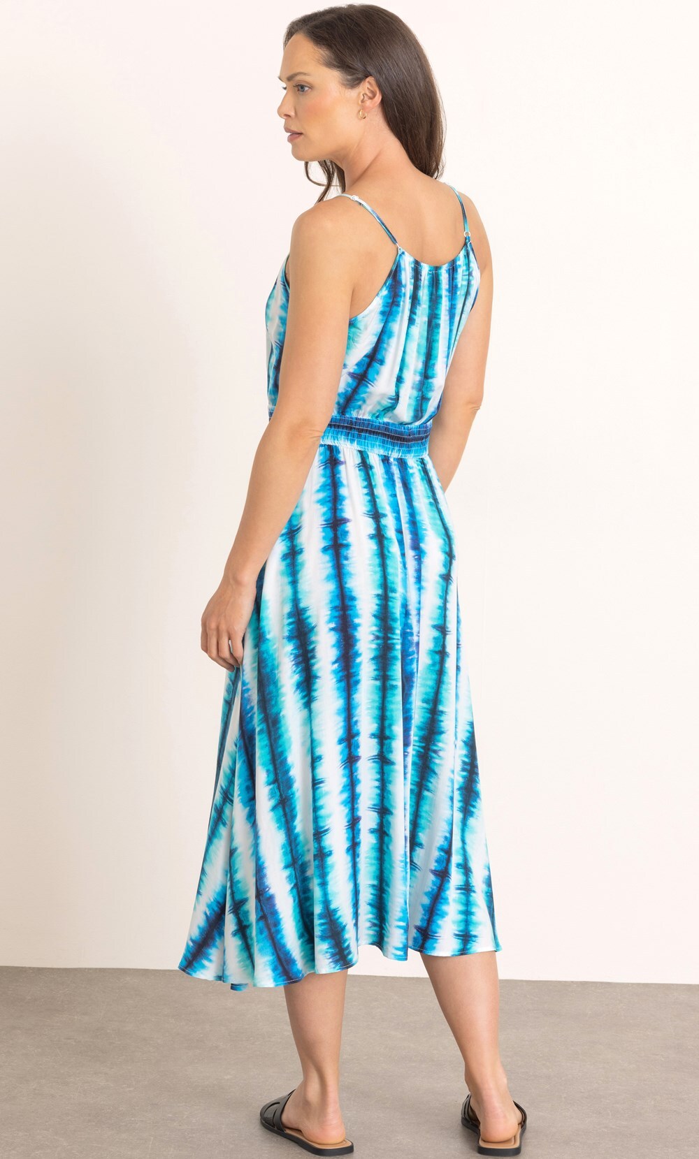 Carti Dress - Tie Dye Blue/Black