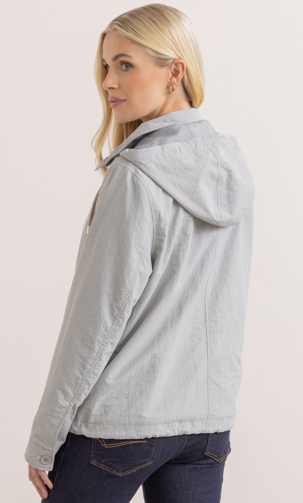 Black Lightweight Hooded Jacket