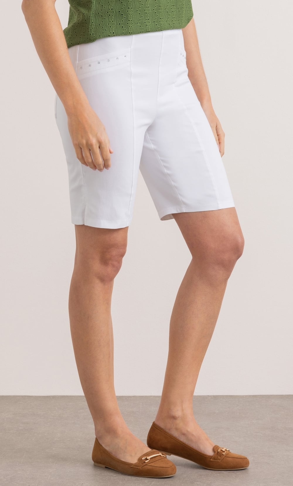 White Pull On Short