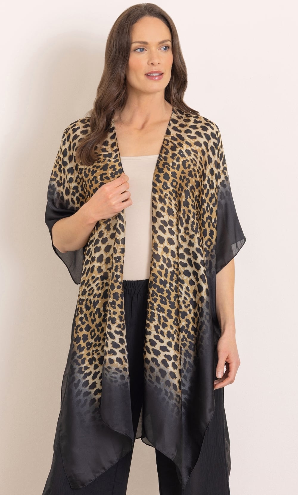 Always Animal Ruffled Kimono